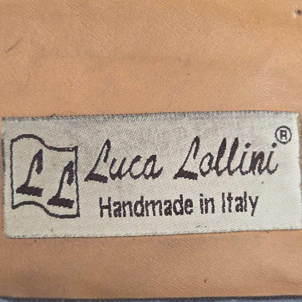 Exotic Crocodile Italian Dress Shoes Luca Lollini Mens 9M Handmade Black Loafers - Picture 4 of 10